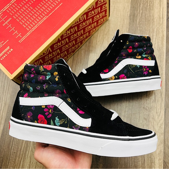 pressed floral old skool shoes